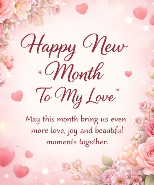 New Month Wishes To My Love