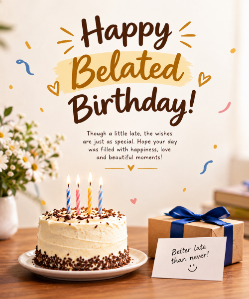 Happy Belated Birthday: 150+ Heartfelt Wishes, Messages & Prayers 2026